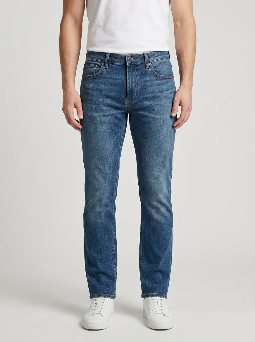 Daily Straight Leg Stretch Denim Pants