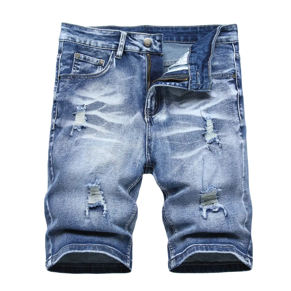 🛒 90% OFF NOW!2026 New Men'S Multi Pack Slim Fit Stretch Denim Shorts Ripped Skinny Jean Shorts For Men
