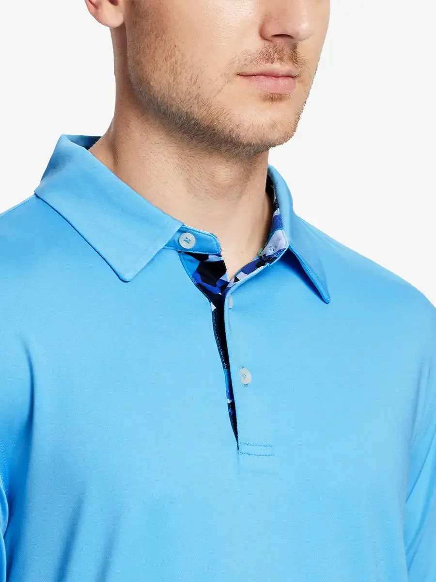 Mens Casual Dry Fit Performance Designed Collared Golf Polo Shirts for Men Plus Size Tops