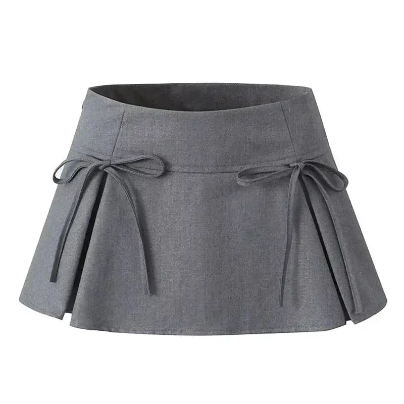 Box-Pleated Pleated Asymmetrical Skirt