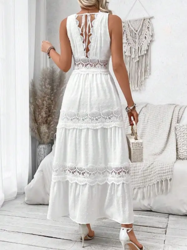 Lace Sleeveless Maxi Dress