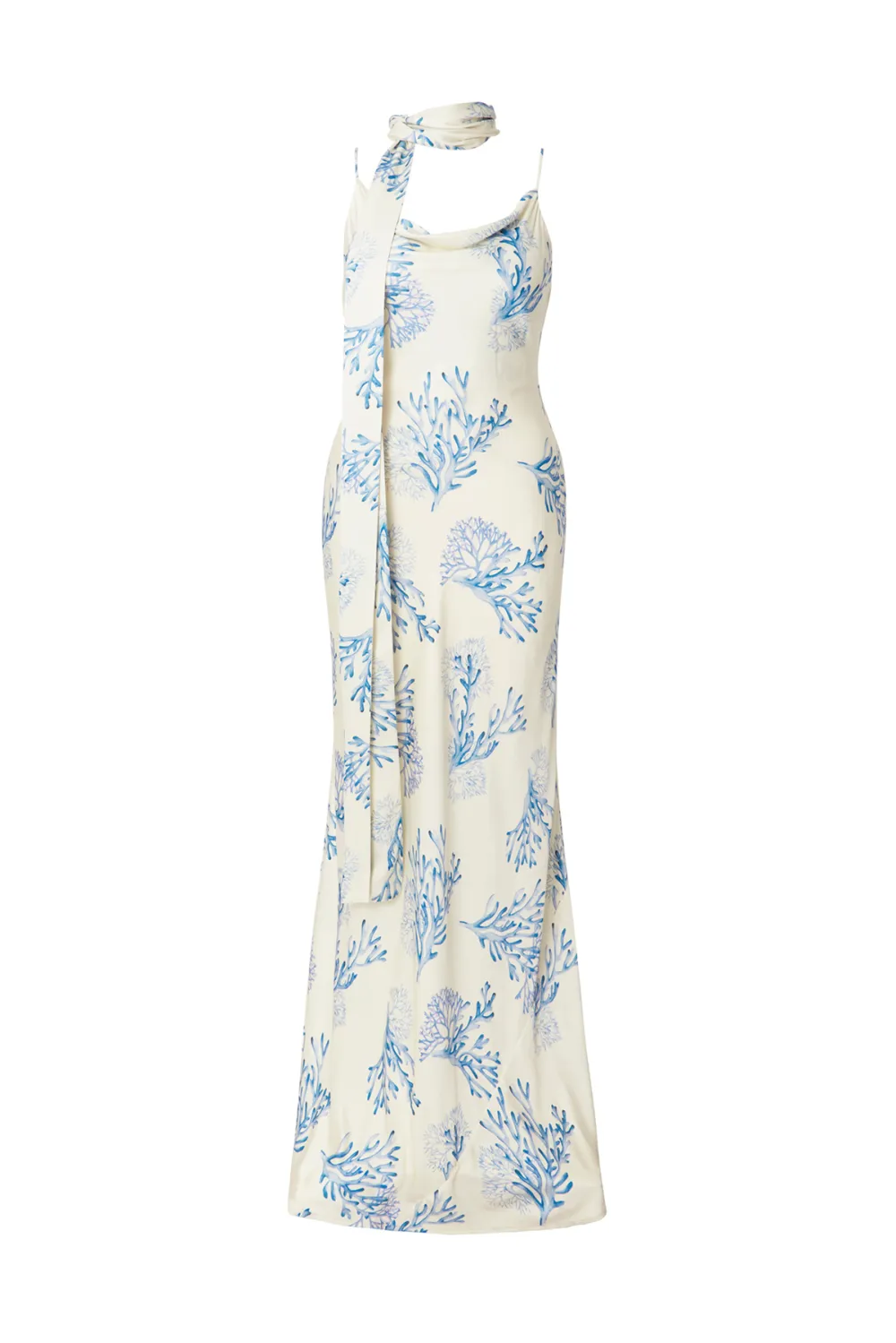 Seafoam Print Spaghetti Strap Maxi Dress
