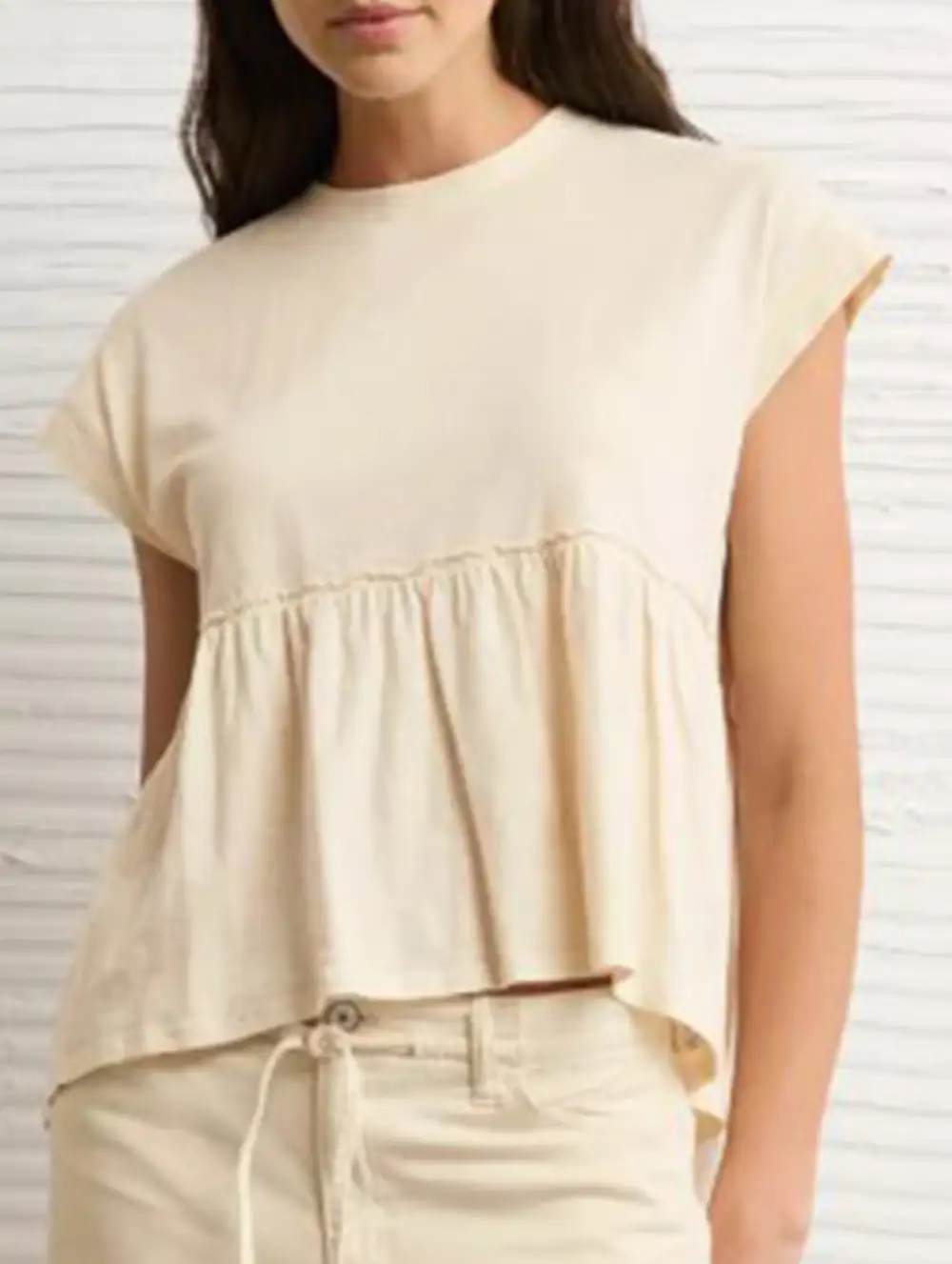 Babydoll Style Thin Top With Back Tie