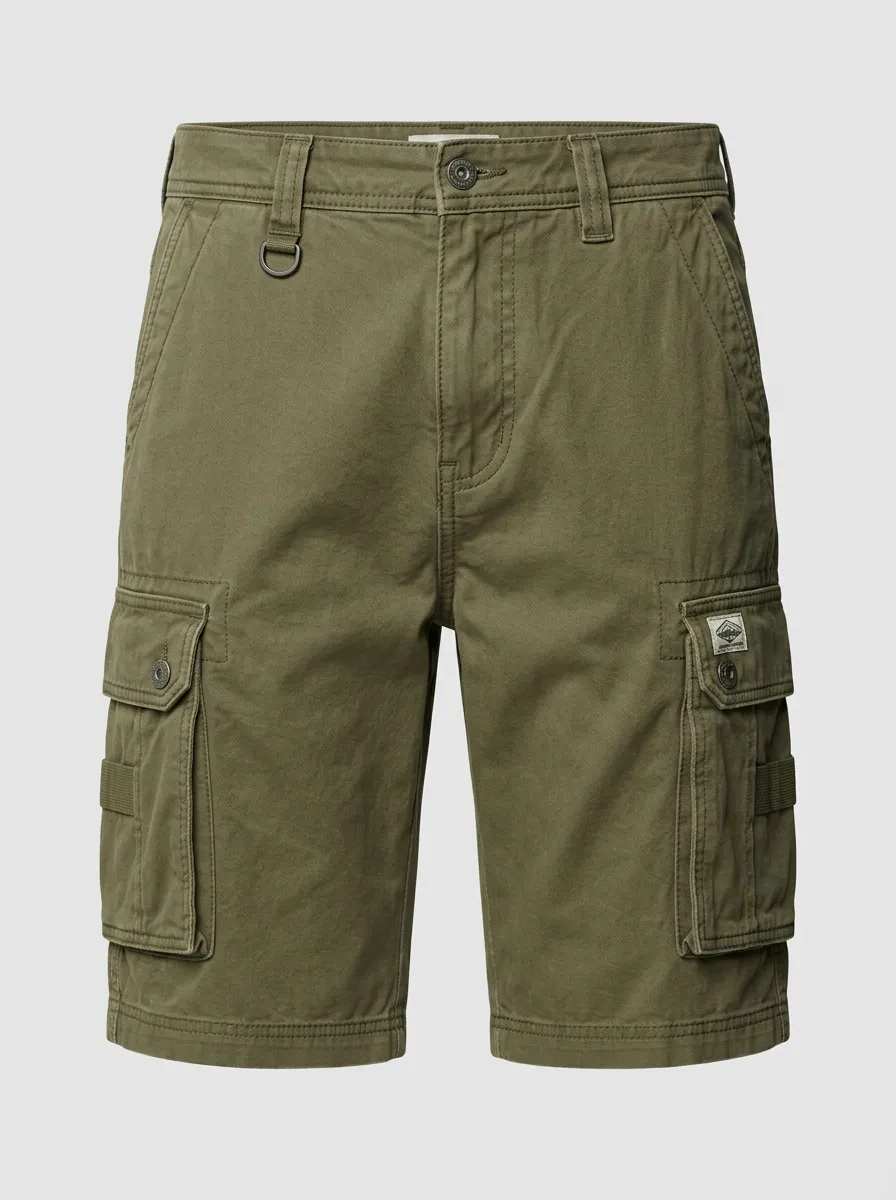 Men's Outdoor Casual Multi-Pocket Olive Green Cargo Shorts