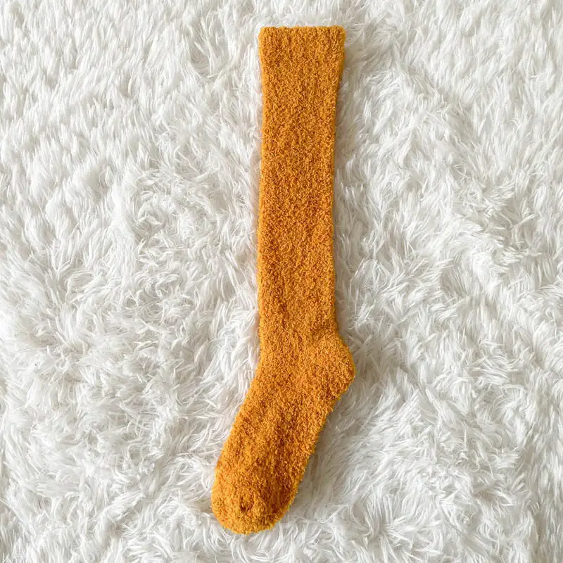 Thick Coral Fleece Leg Warmers