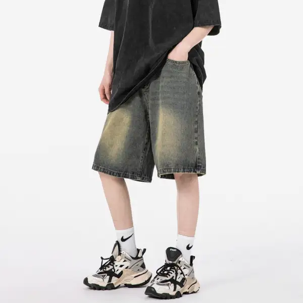 Distressed Denim Shorts