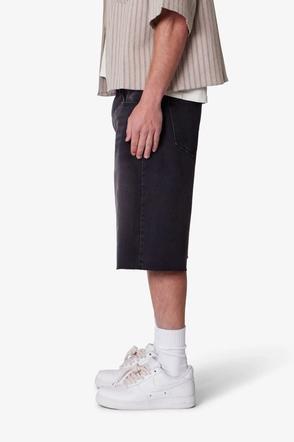Hem Baggy Denim Shorts