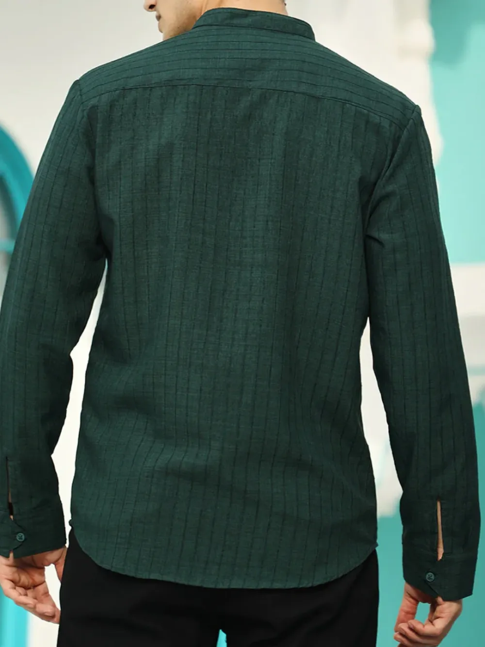 Green Full Sleeve Casual Style Shirt
