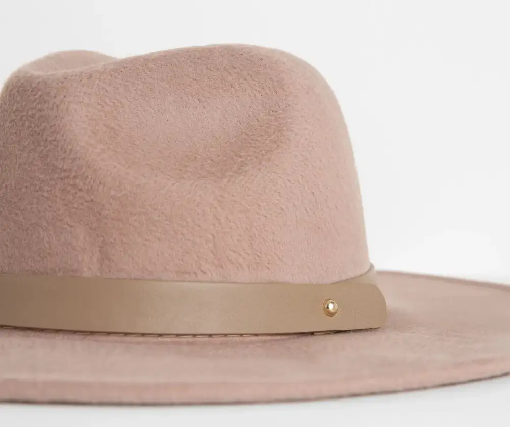 Wide Brim Belted Panama Hat