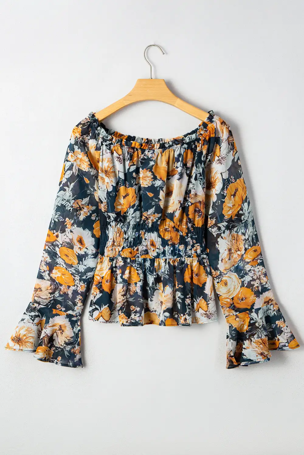 Floral Bell Sleeve Off Shoulder Top