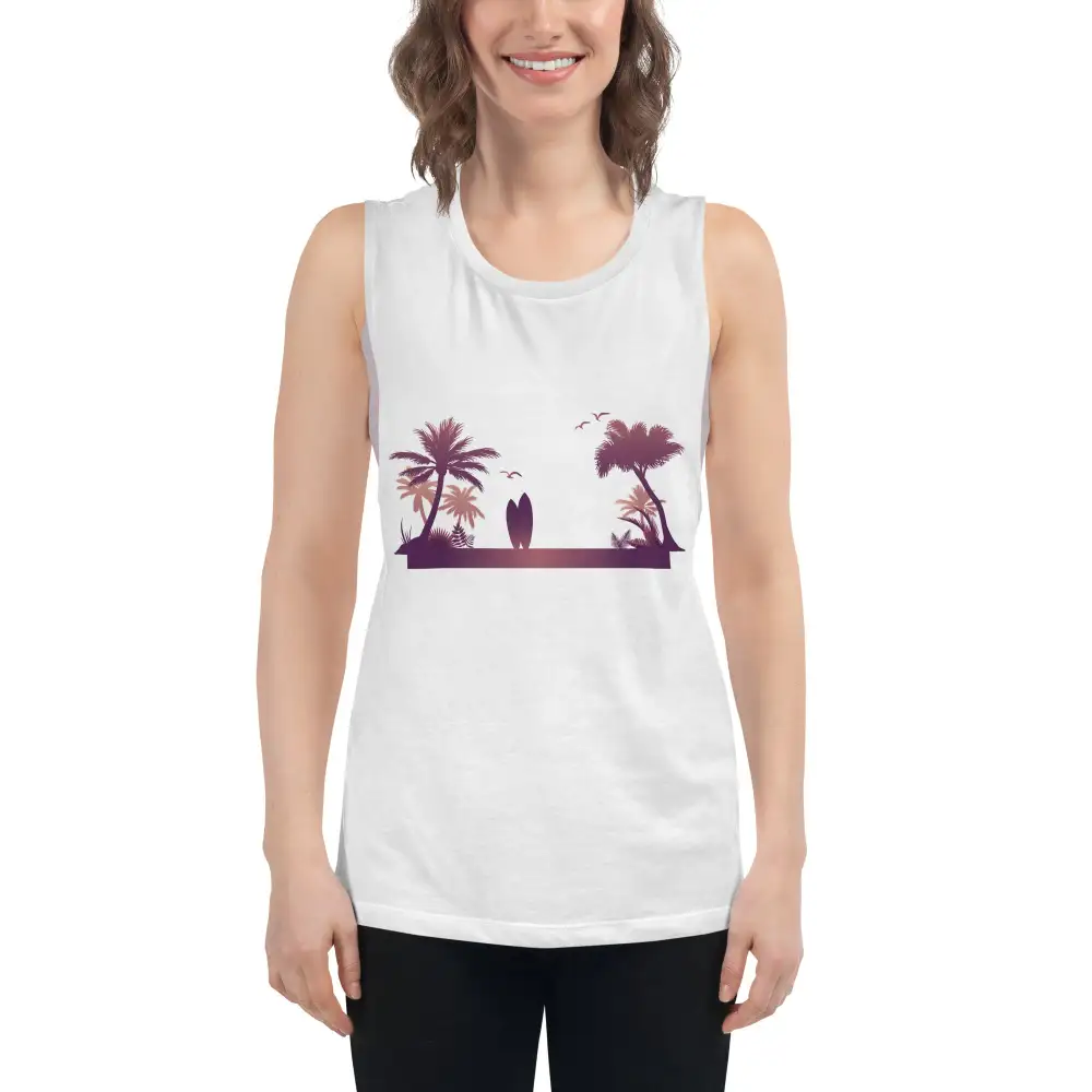 Ladies Muscle Tank Beach Tank Top