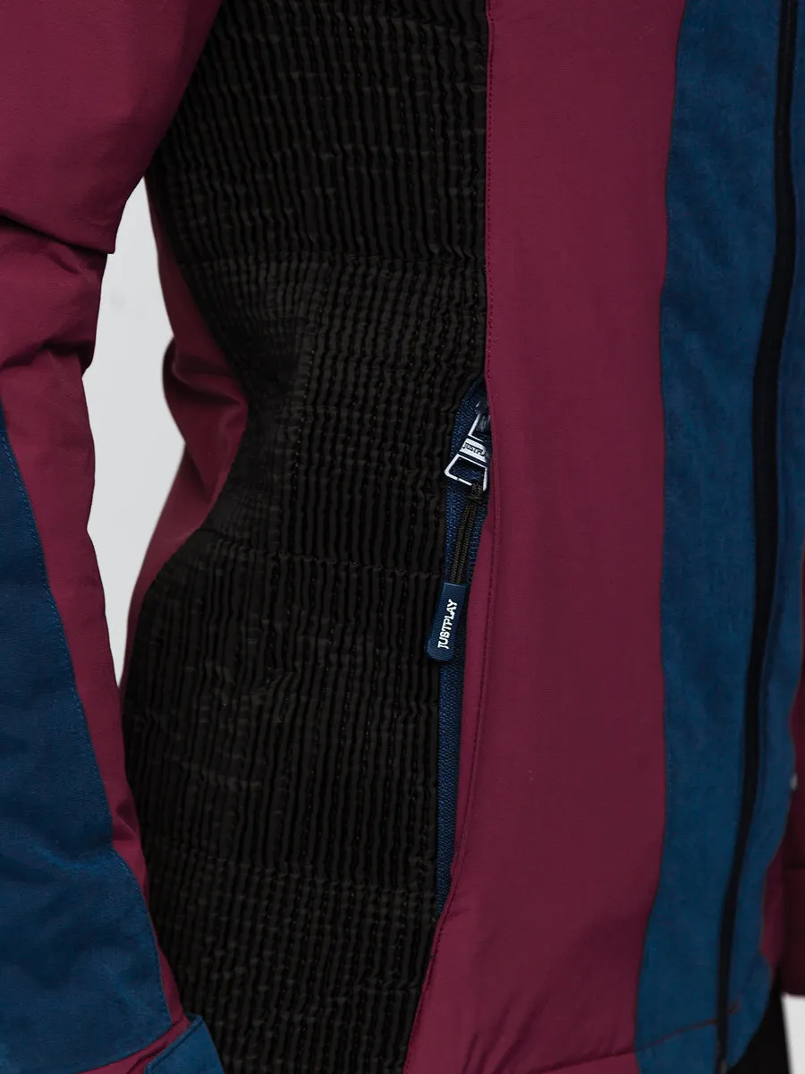 Wine women's winter jacket with hood