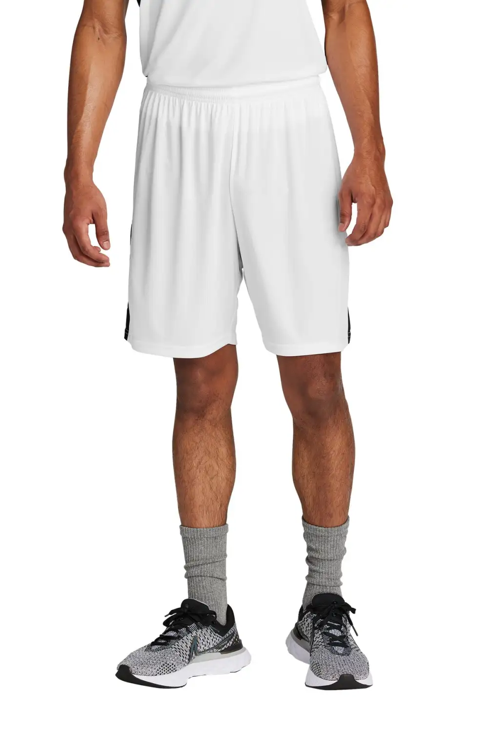 Contrast-Panel Athletic Shorts