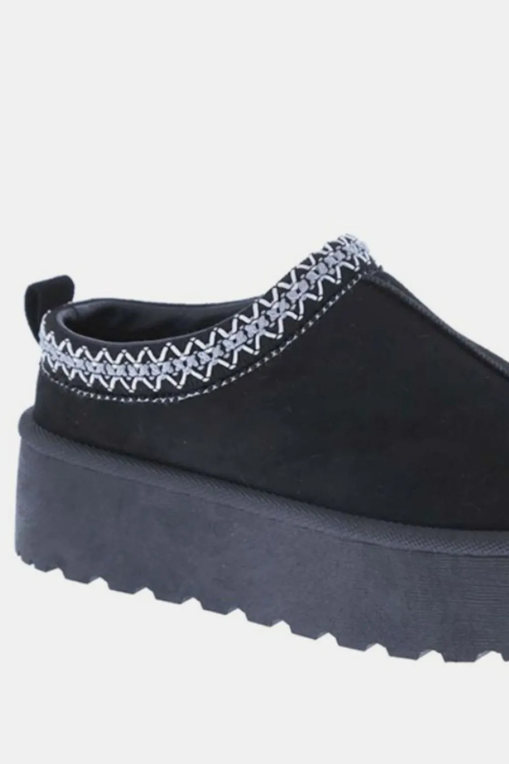 Comfort Platform Embroidered Trim Slip-On Shoe
