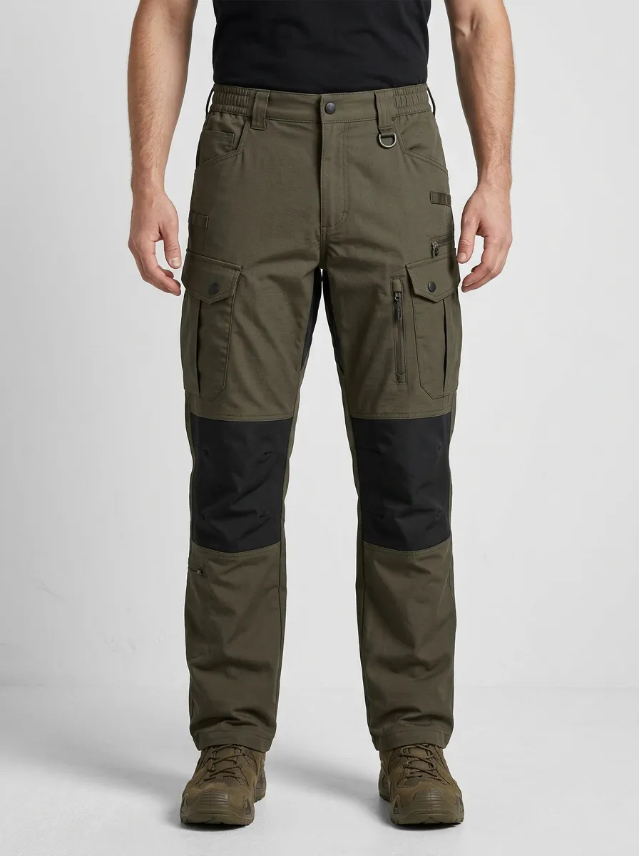 Outdoor-Ready Integrated Belt Tactical Fit Men's Work Pants
