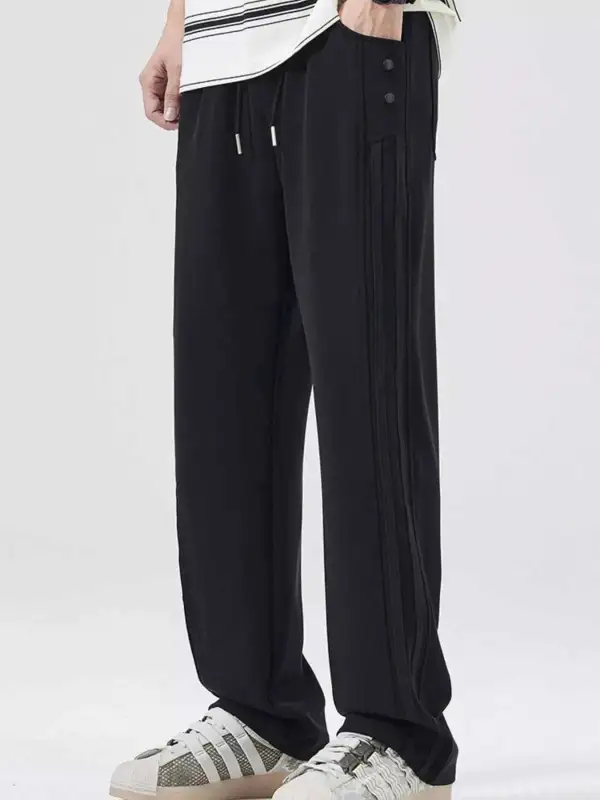 Drawstring Wide Leg Casual Pants