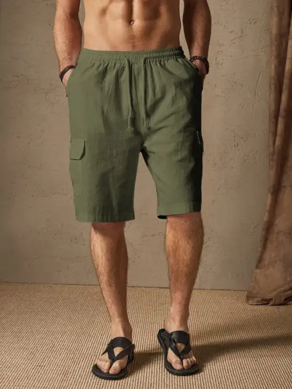 Linen Shorts with Pockets