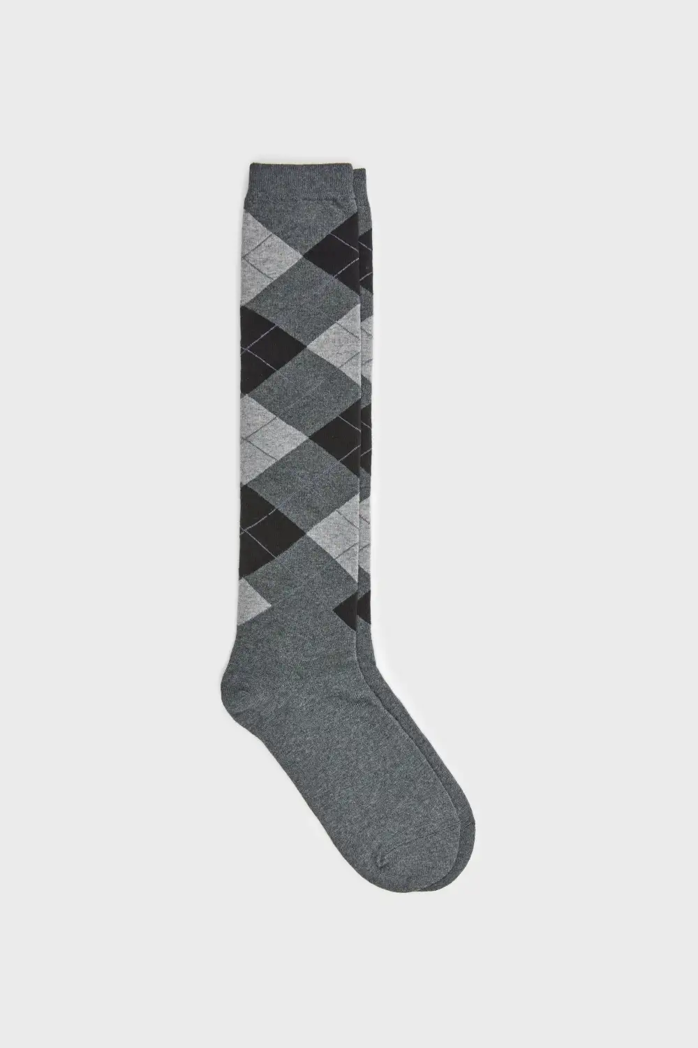 Argyle Knee High Socks