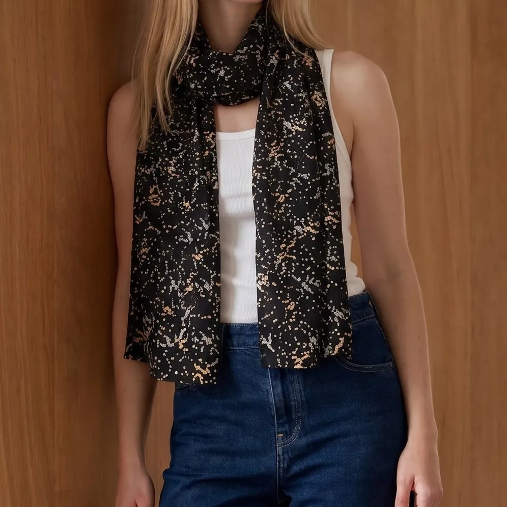Splatter Dot Scarf Organic Cotton