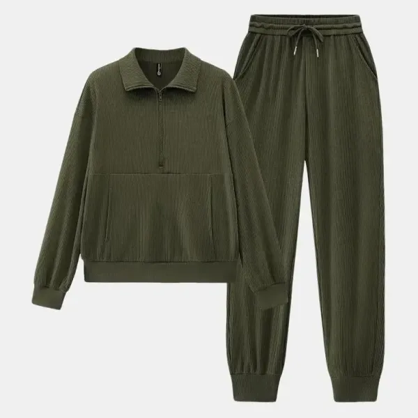 Women's Half Zip 2-Piece Sweatpants Set