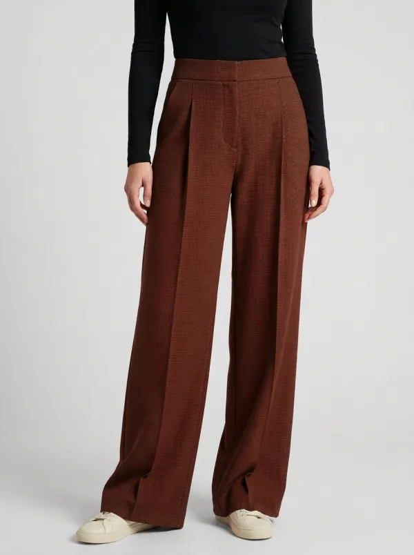 Polished Wide-Leg Printed Women's Wide-Leg Pants