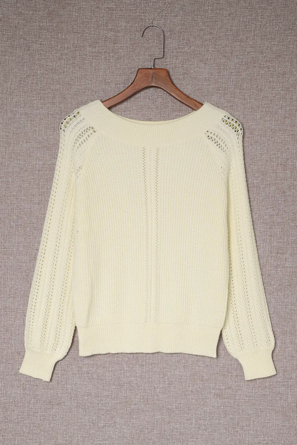 Solid Off Shoulder Knit Sweater