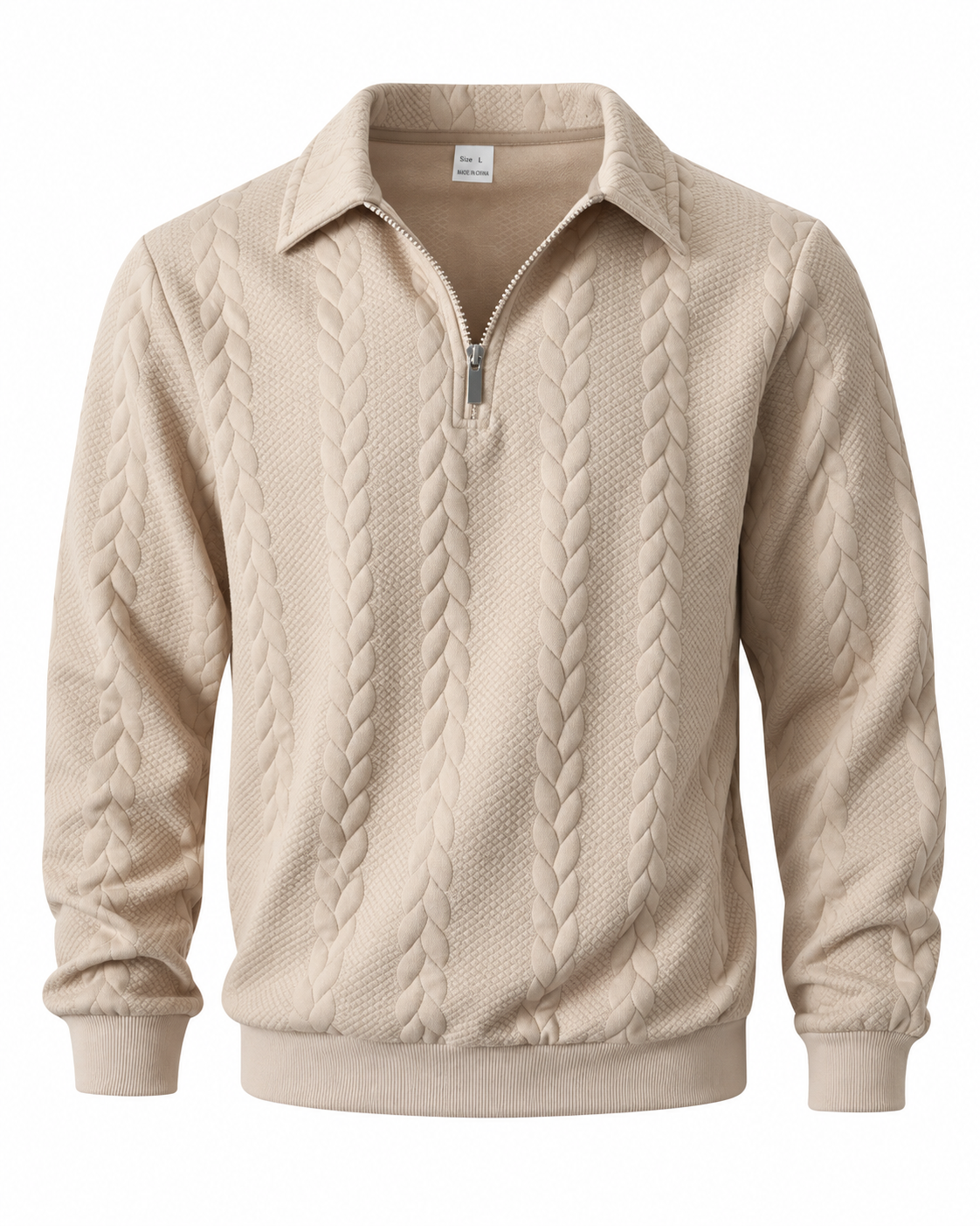 Men’s Outfits Knitted Polo Neck Long Sleeve Fitted Knitwear Sweatshirt for Daily Wear, Casual Basic Knitwear, Old Money Zipper Half Button Design, Casual Versatile Sweater Pullover, Essential for Man’s Wardrobe