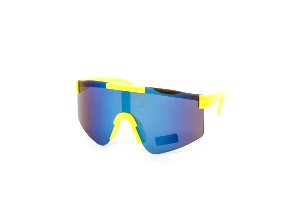 12-Pack Kids Oversized Sport Rimless Shield Burnt Mirror Sunglasses
