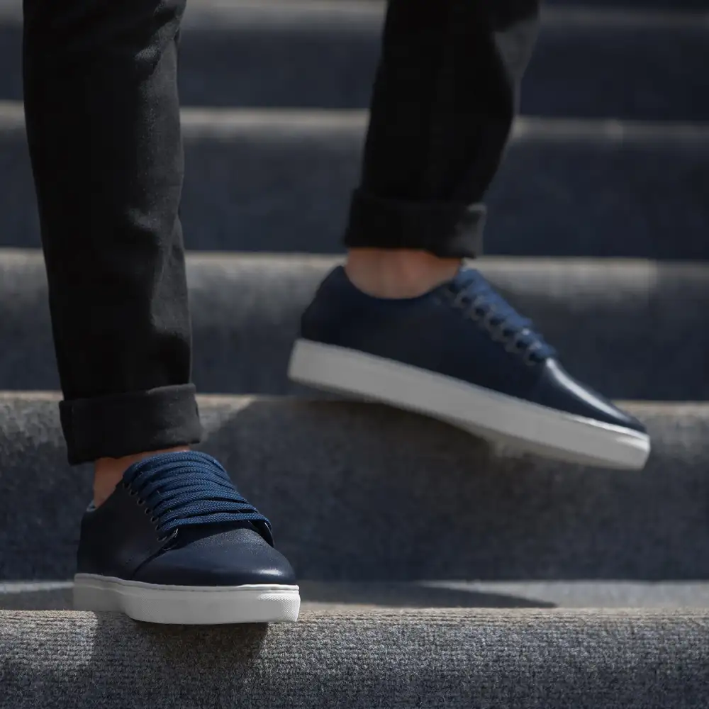 Refined Leather Low Top Sneakers