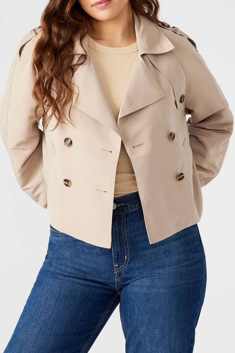 DOUBLE-BREASTED DENIM JACKET