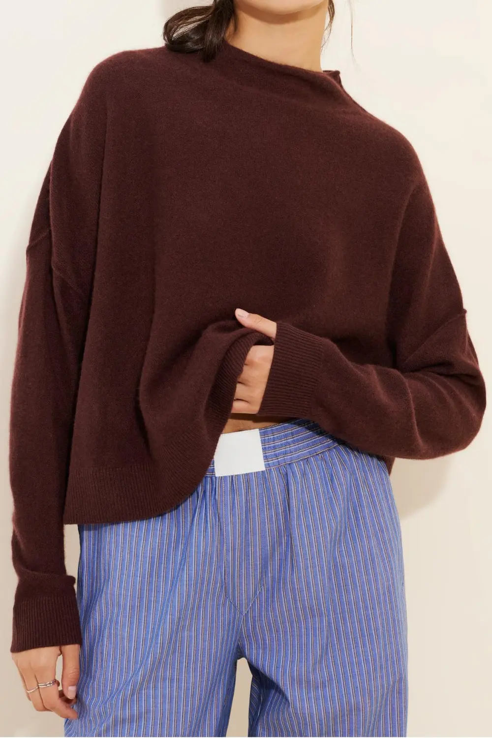 Cashmere Mock Neck Sweater