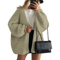 🔥Women's Oversized Cardigan Sweater Fall Long Lantern Sleeve Knit Open Front Lightweight Sweater Knitwear Tops🔥