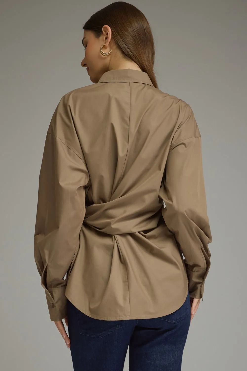 Side Tie Collared Top