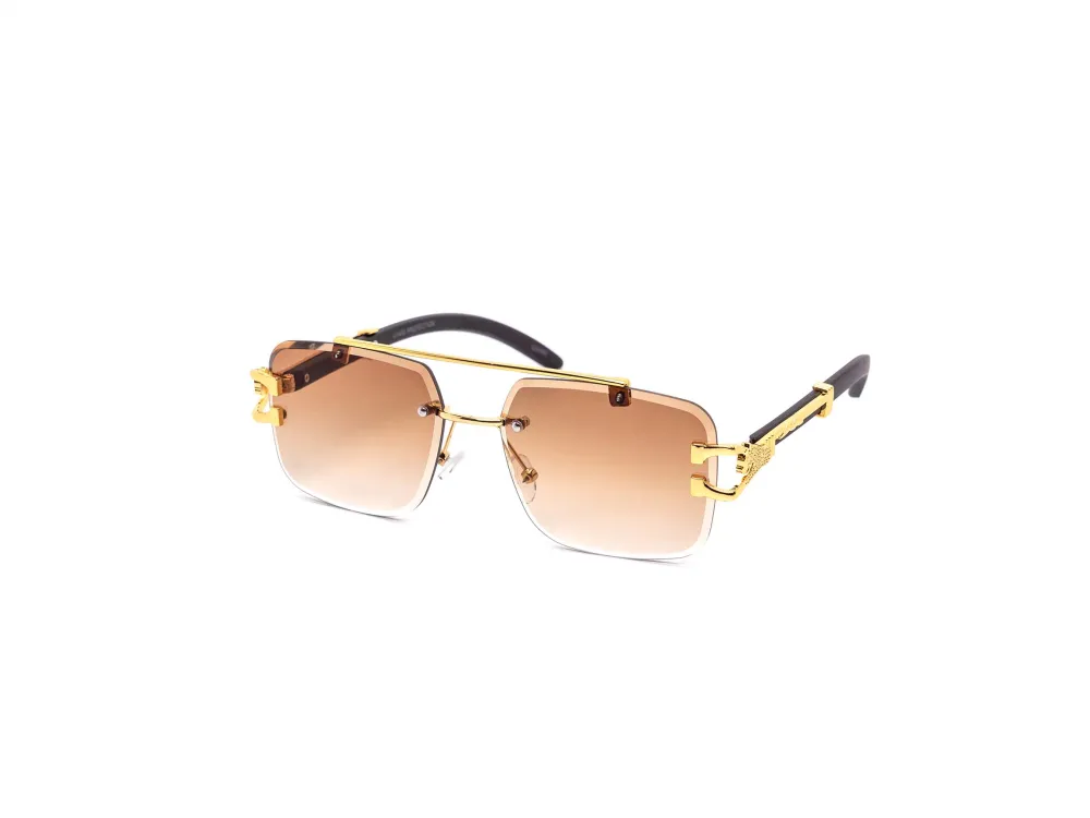 12-Pack Rimless Aviator Gradient Sunglasses