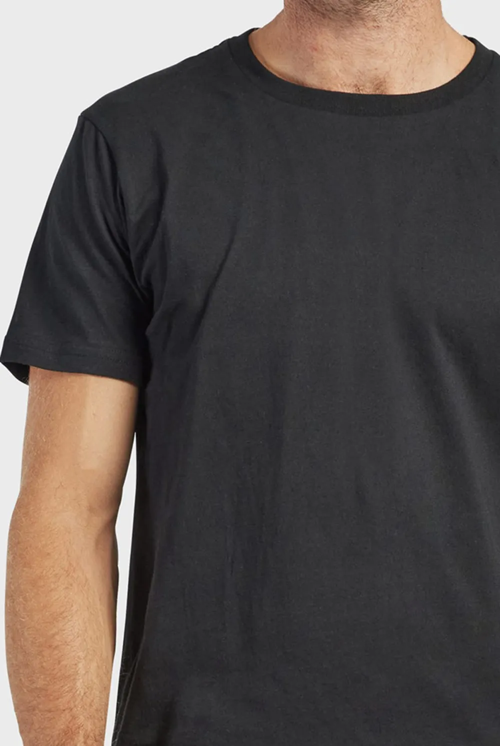 Black Short Sleeve Crew Neck Tee