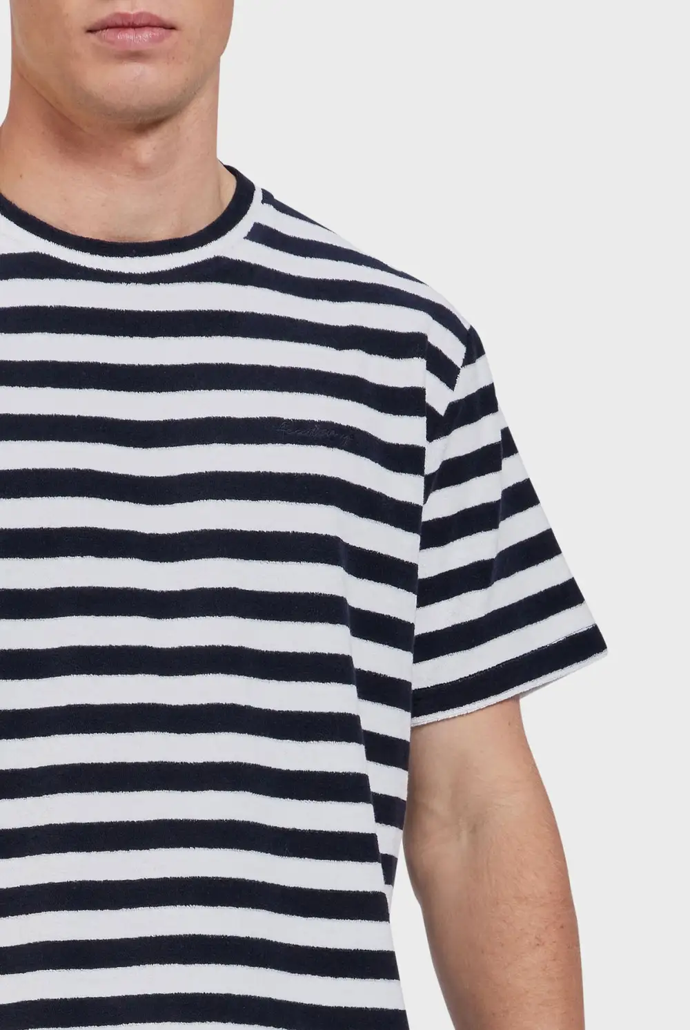 Short Sleeve Striped Crew Neck Tee