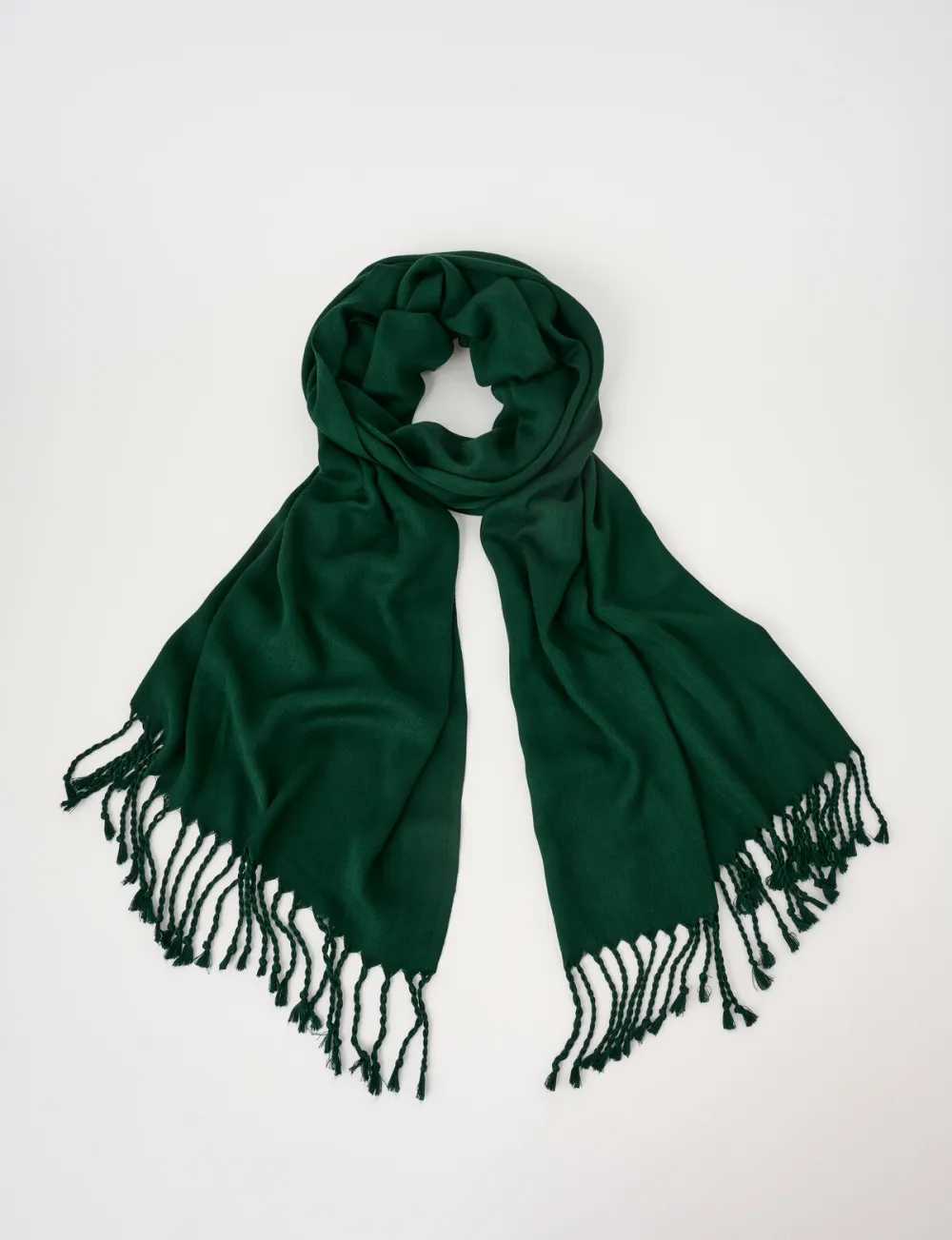 Skin-Friendly And Exquisite Rural Style Deep Emerald Scarf