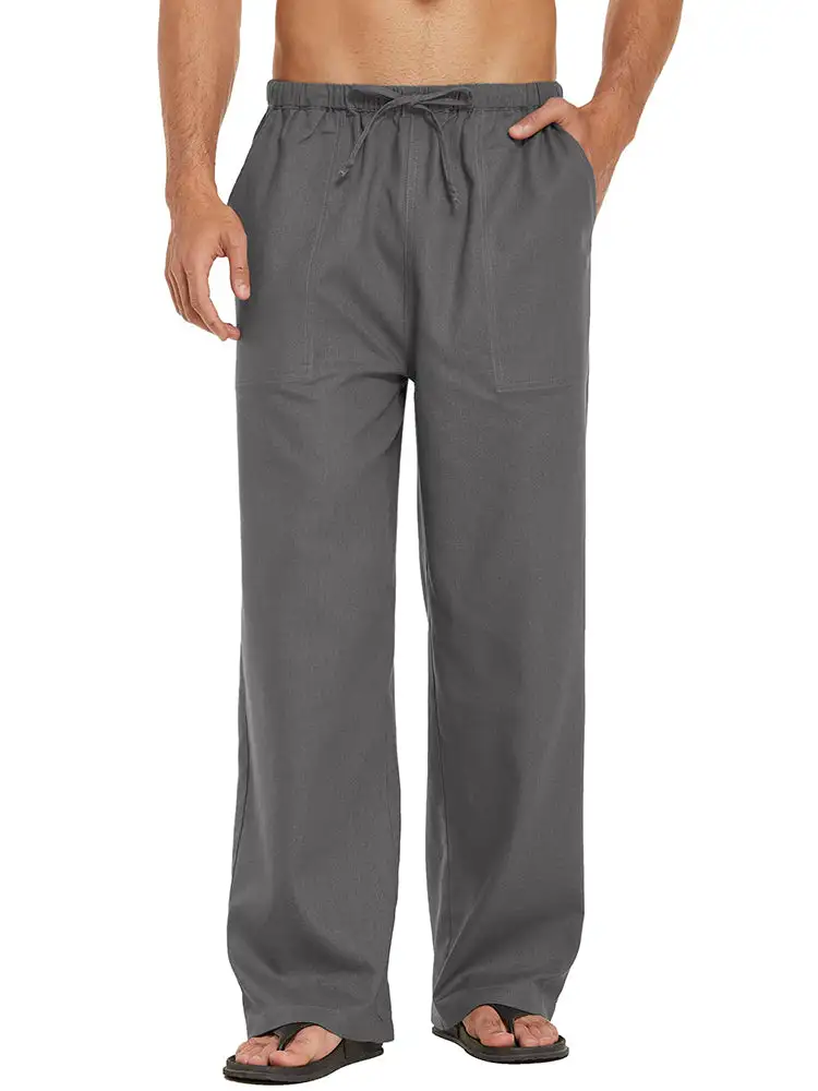 Raised Linen Waist Yoga Pants