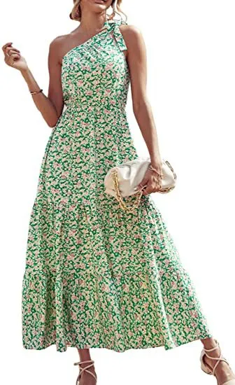 Summer Women's Bohemian Floral Dress Beach Holiday Large Swing