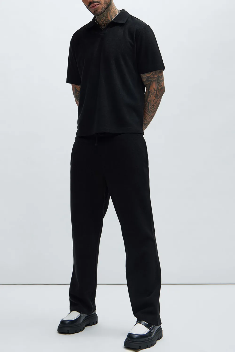 Casual Style Textured Polo Tops
