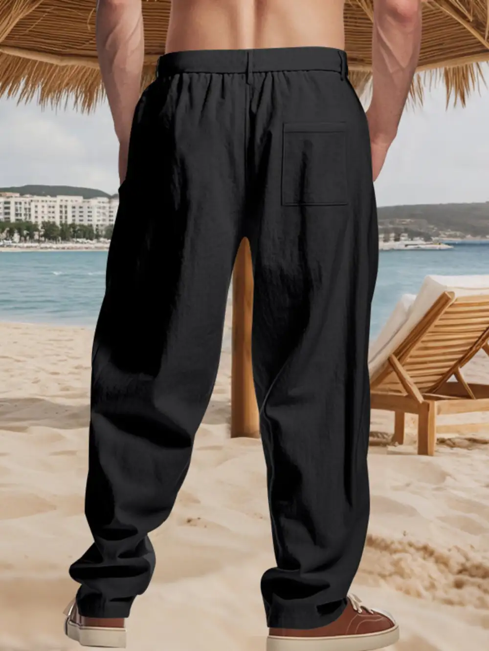 Men's Full Size Relaxed Fit Pleated Pants Plus