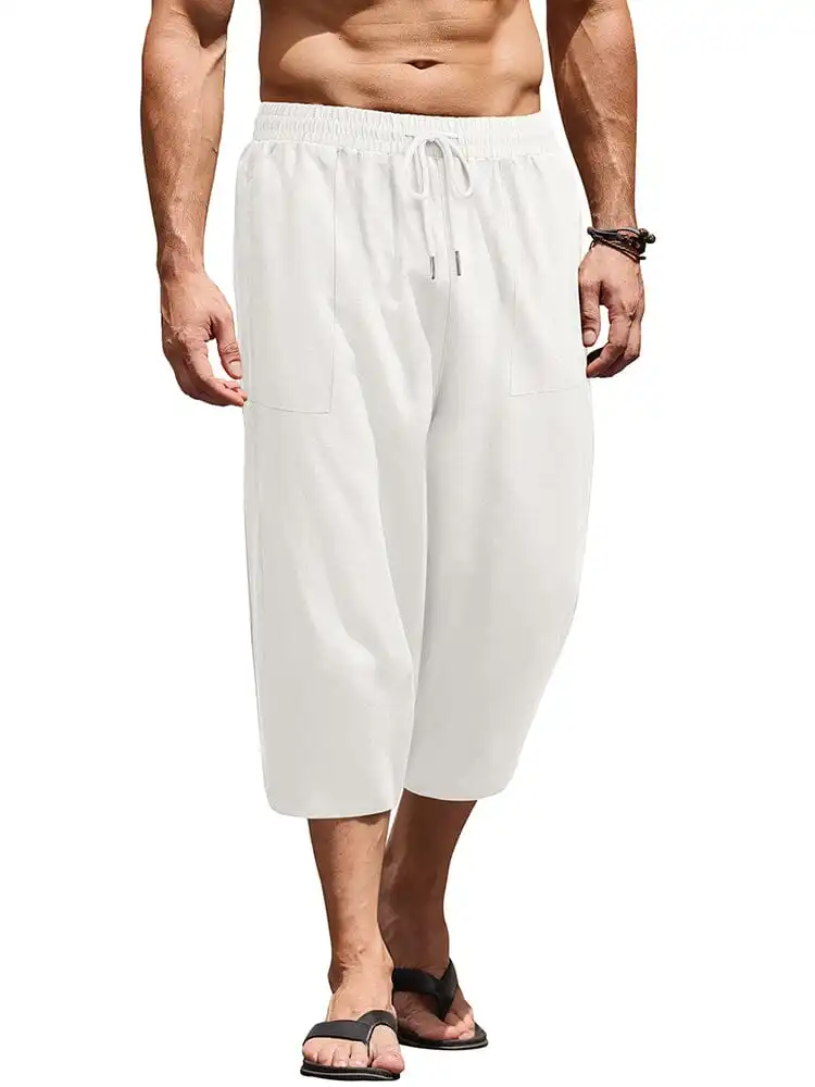 Casual Linen Beach Yoga Shorts