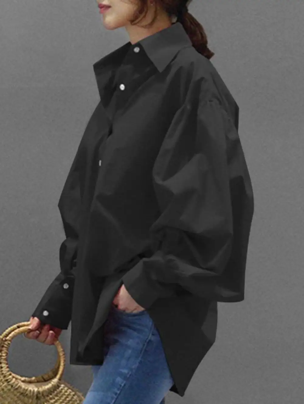 Relaxed Fit Retro Lapel Shirt