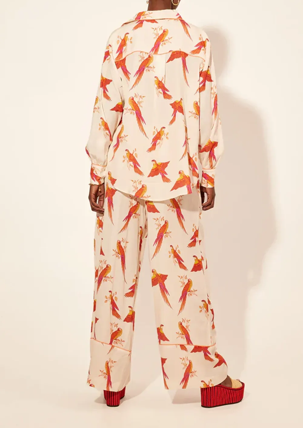Floral Strapless Wide Leg Pants