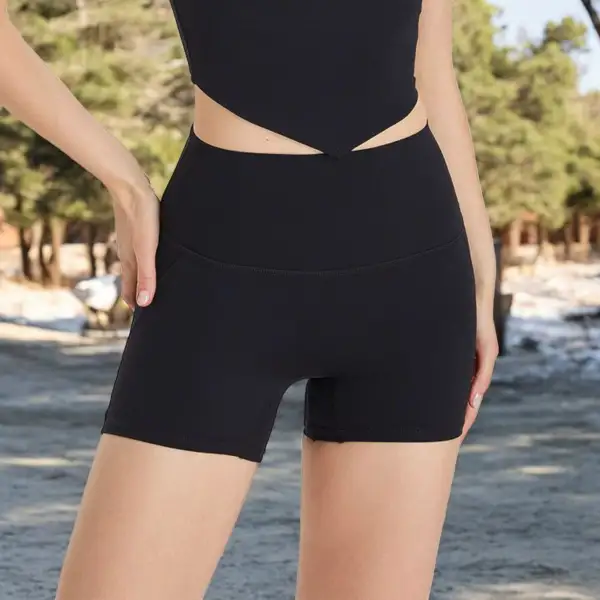 High-Waist Seamless Stretch Biker Shorts