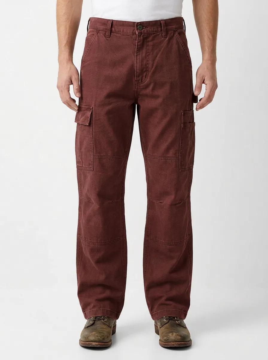 Men's Outdoor Utility Olive Green Multi-Pocket Cargo Pants
