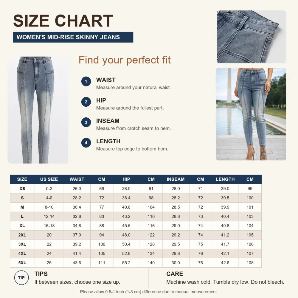 Women's Mid-Rise Stretch Skinny Jeans