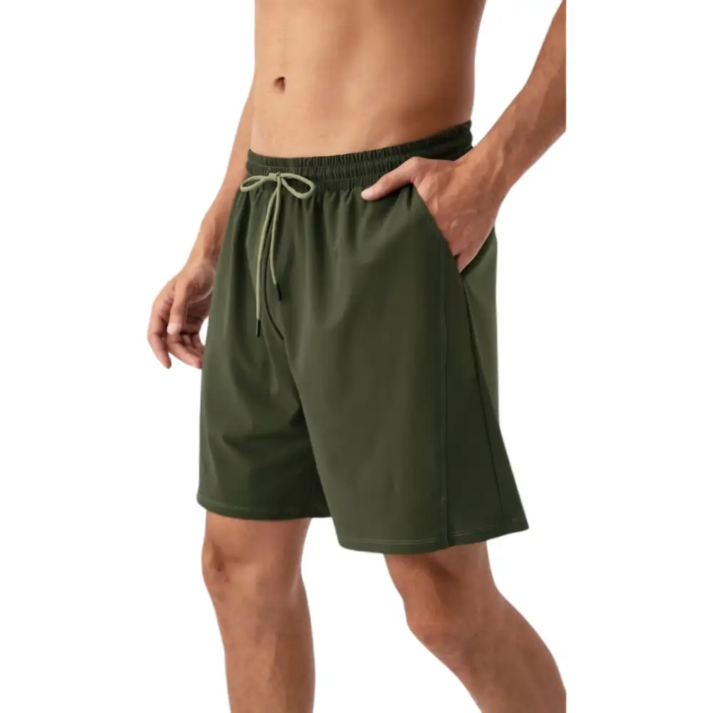 Drawstring Elastic-Waist Lightweight Men's Athletic Shorts