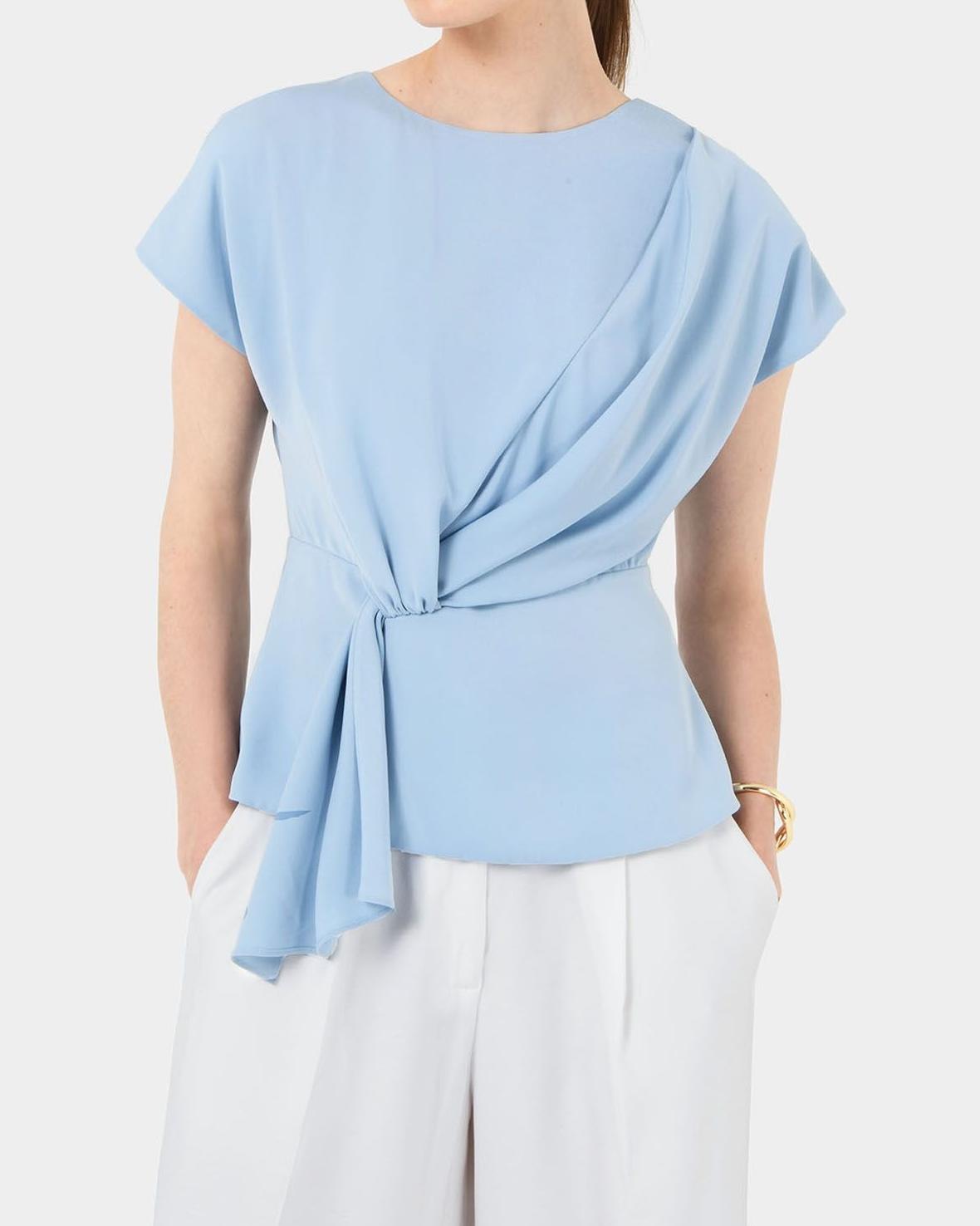 Peplum Design Pleated Top - SOLMODEA
