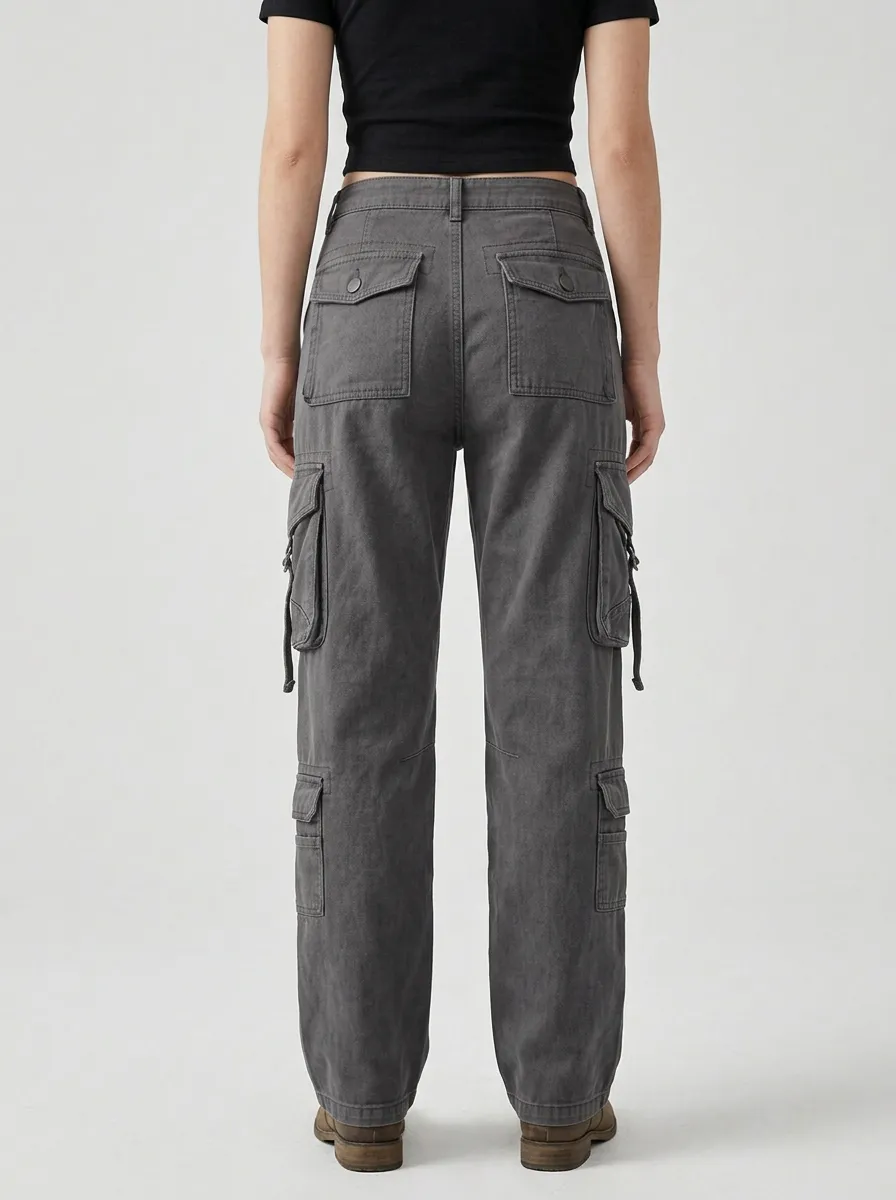 Streamlined Utility Style Multi Pocket Wardrobe Women's Multi Pocket Cargo Pants